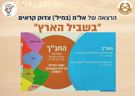 תמונת מופע: בשביל הארץ - הרצאה של אל"מ (במיל') צדוק קראים